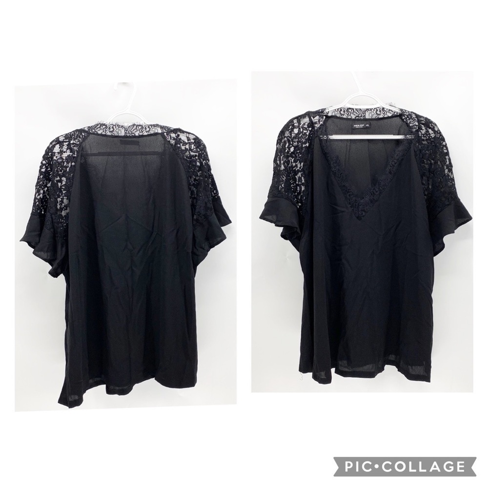 Shein Curve Lace Flutter Sleeve Date Night Girls … - image 1